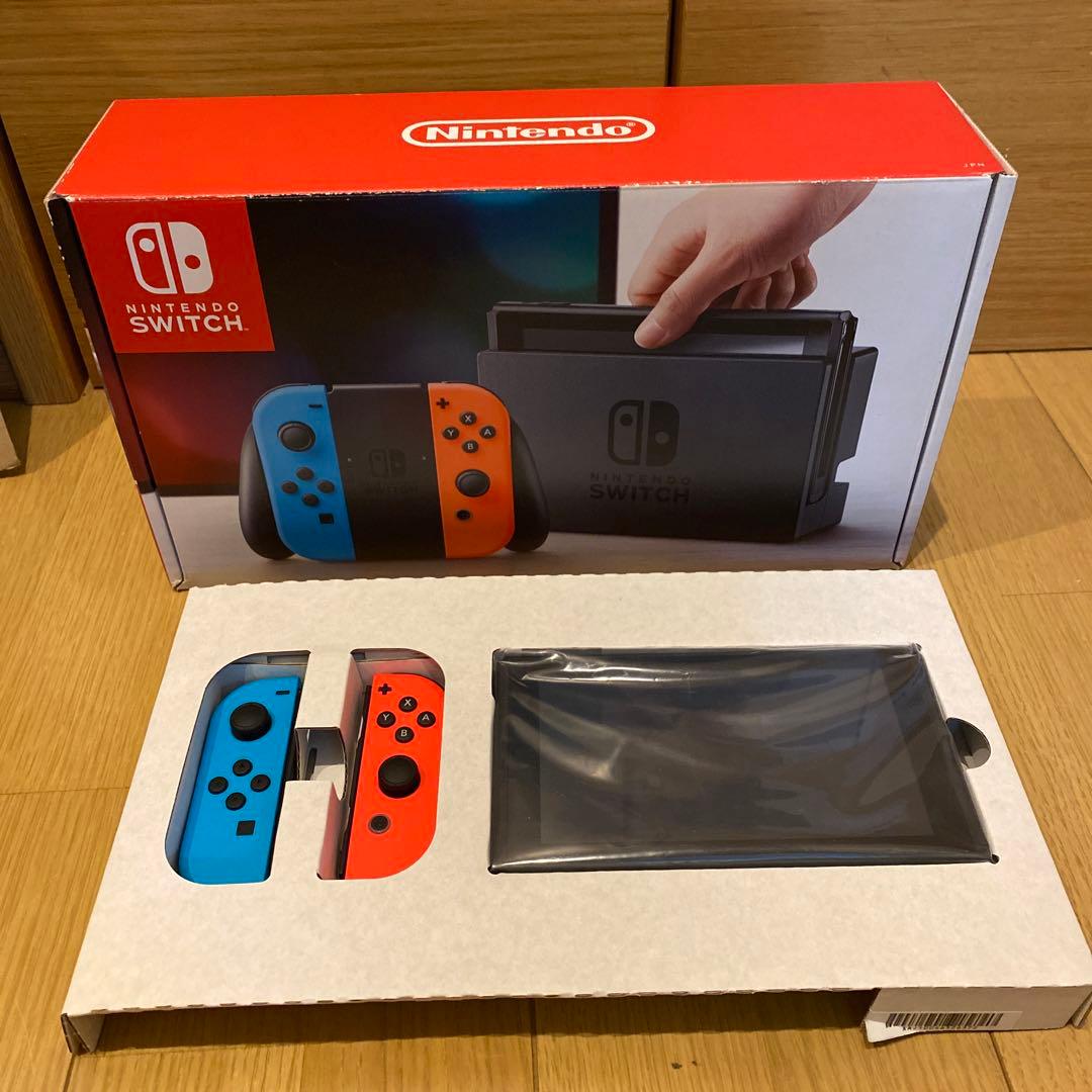 極美品　ニンテンドーSwitch ネオンブルー(旧型)
