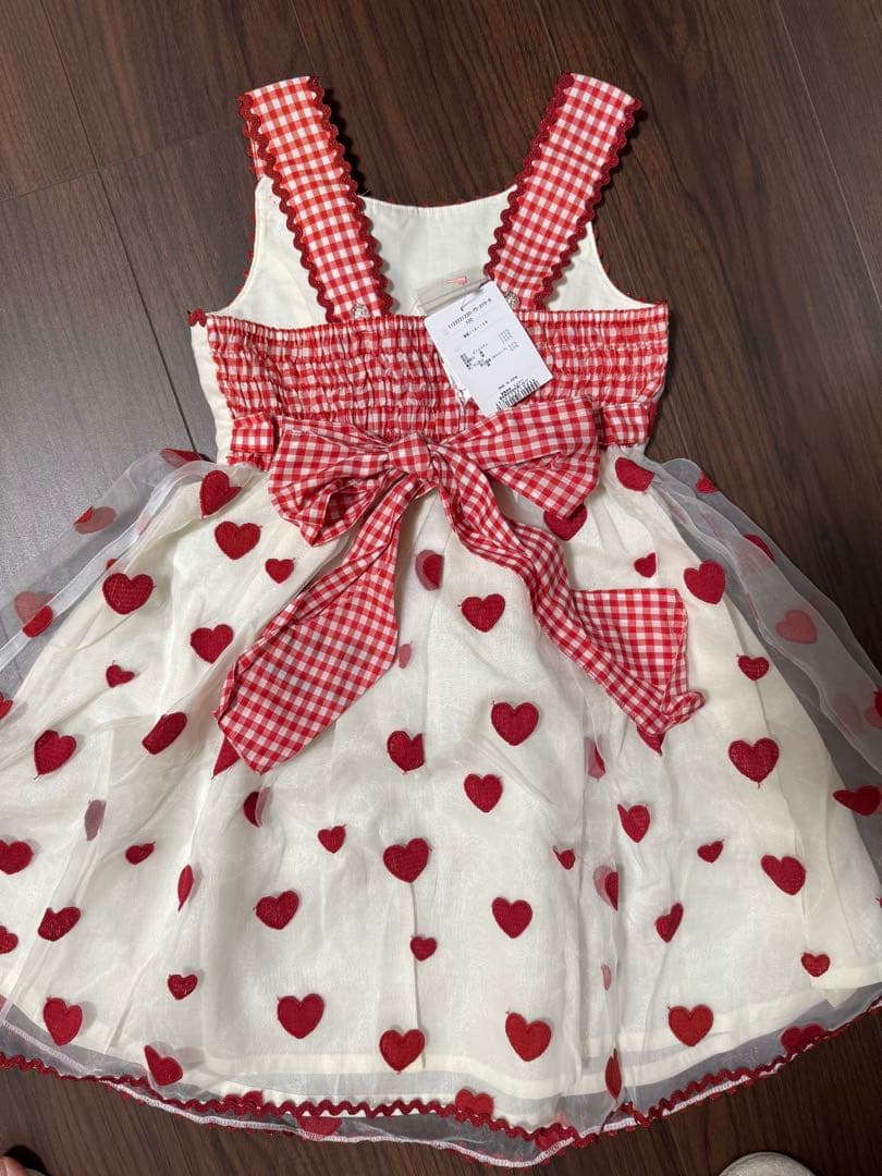 ハートオーガンジードレスの阪急限定アカ