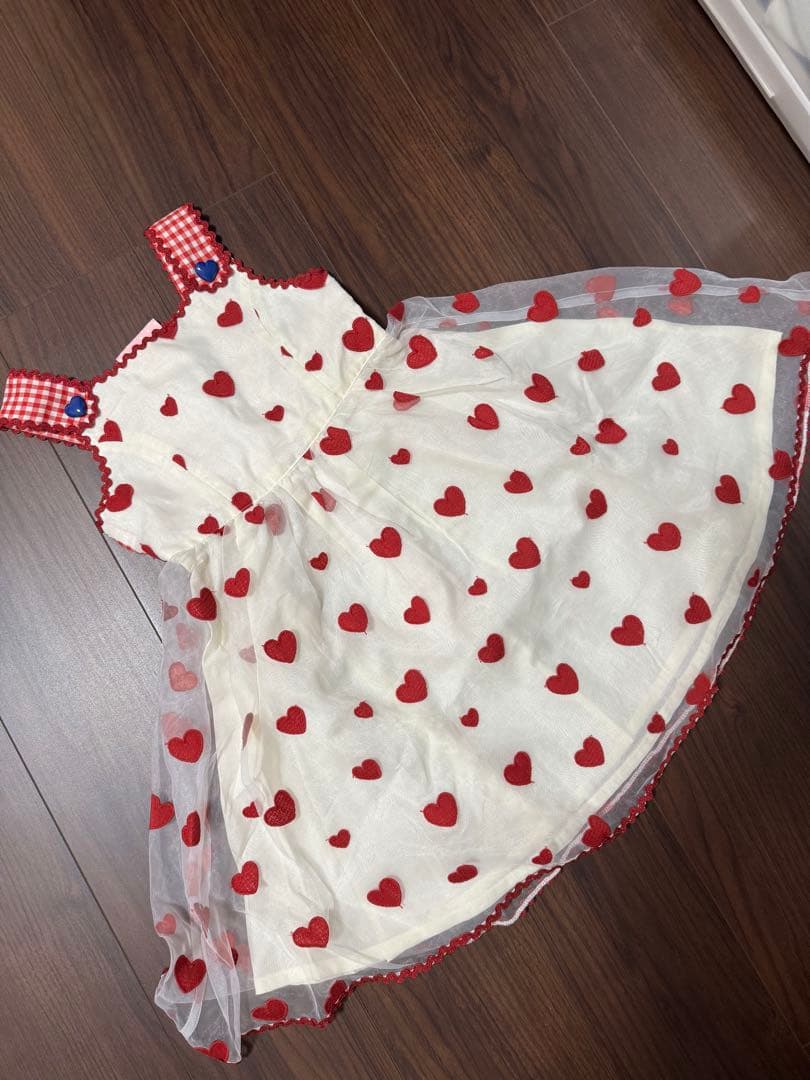 ハートオーガンジードレスの阪急限定アカ