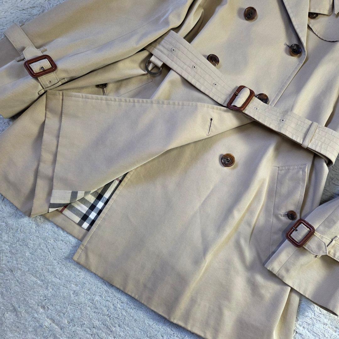 バーバリー ロンドン トレンチコート ミドル ノバチェック M ハニーベージュ