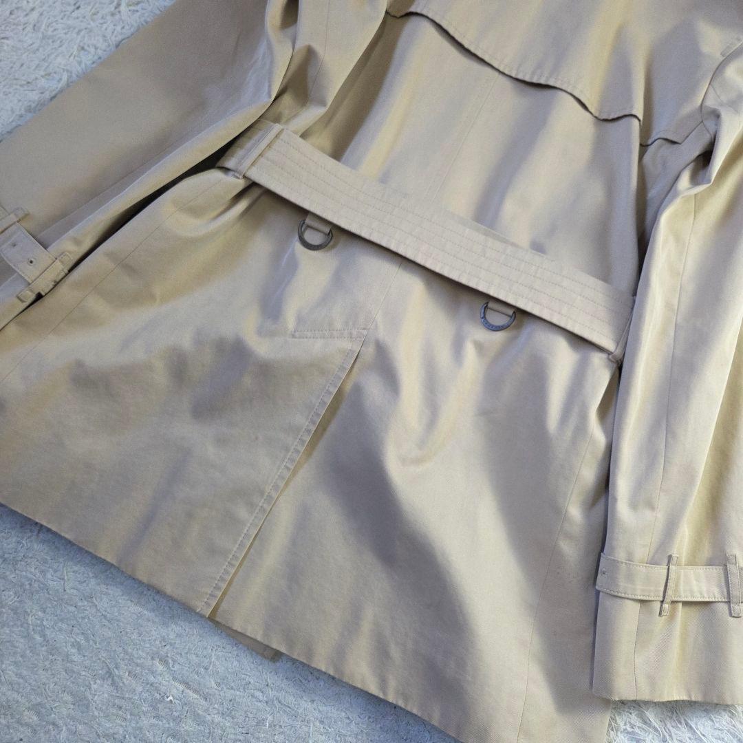 バーバリー ロンドン トレンチコート ミドル ノバチェック M ハニーベージュ