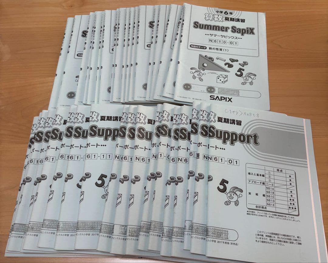 サピックス6年生まとめセット 算数 春期・夏期講習・基礎力トレーニング 含む