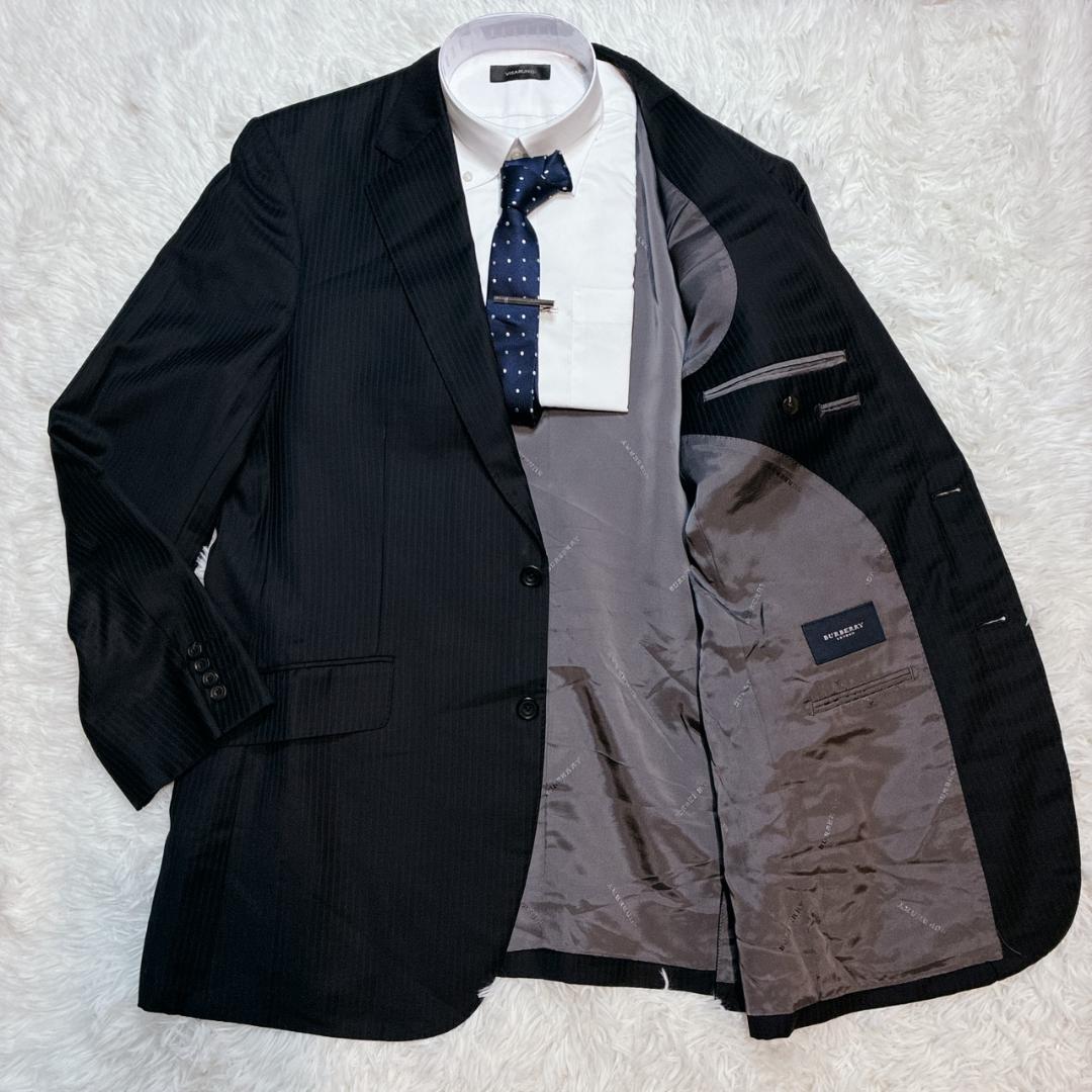 【極美品✨】バーバリーロンドン テーラードジャケット ウール シルク ホース刺繡