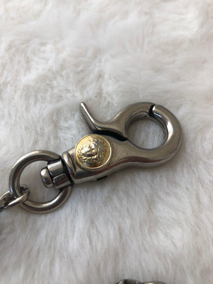【美品】ジャンニヴェルサーチェ　ウォレットチェーン　シルバー　メデューサ