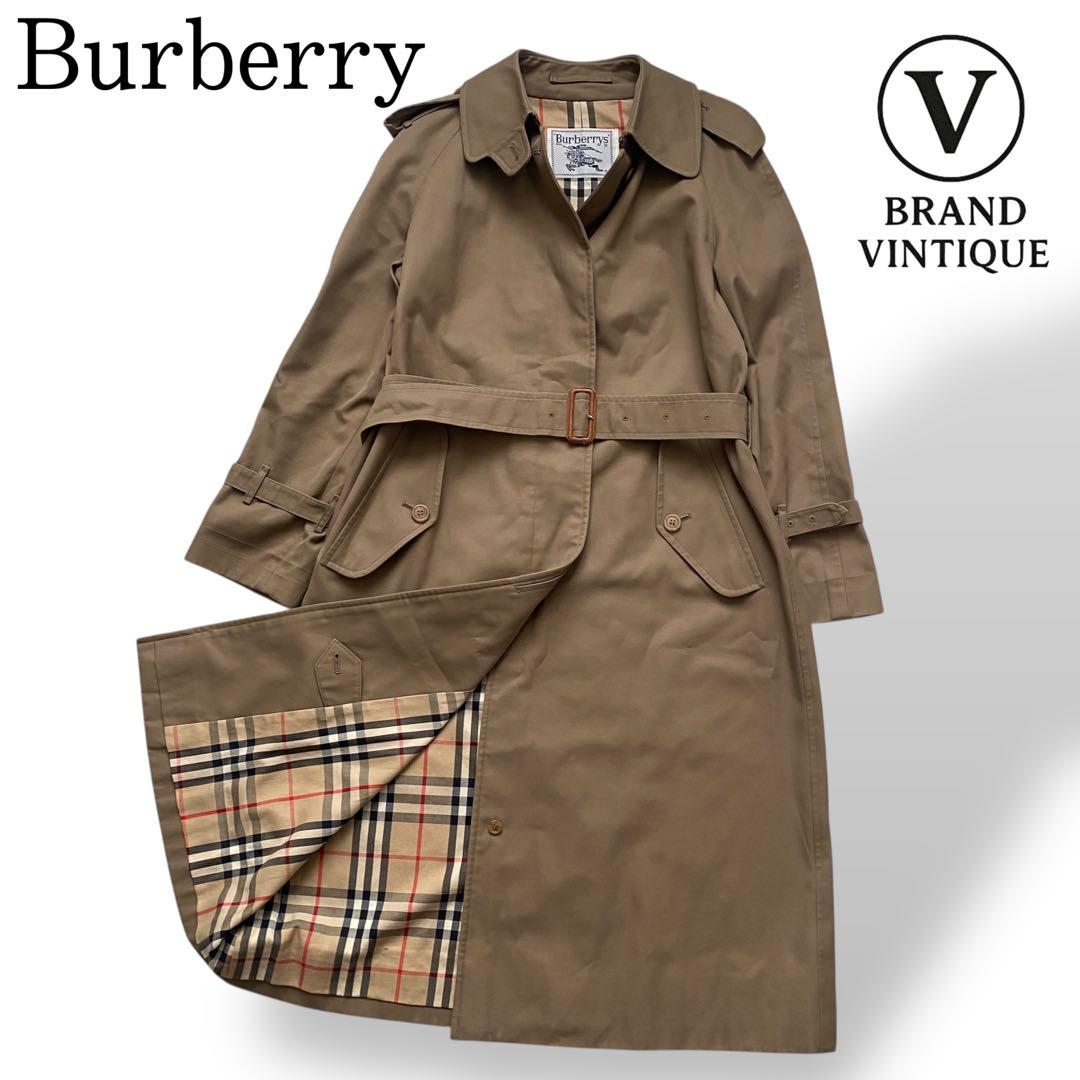 【極美品】 バーバリーズ トレンチコート ロング丈 ノバチェック ベージュ
