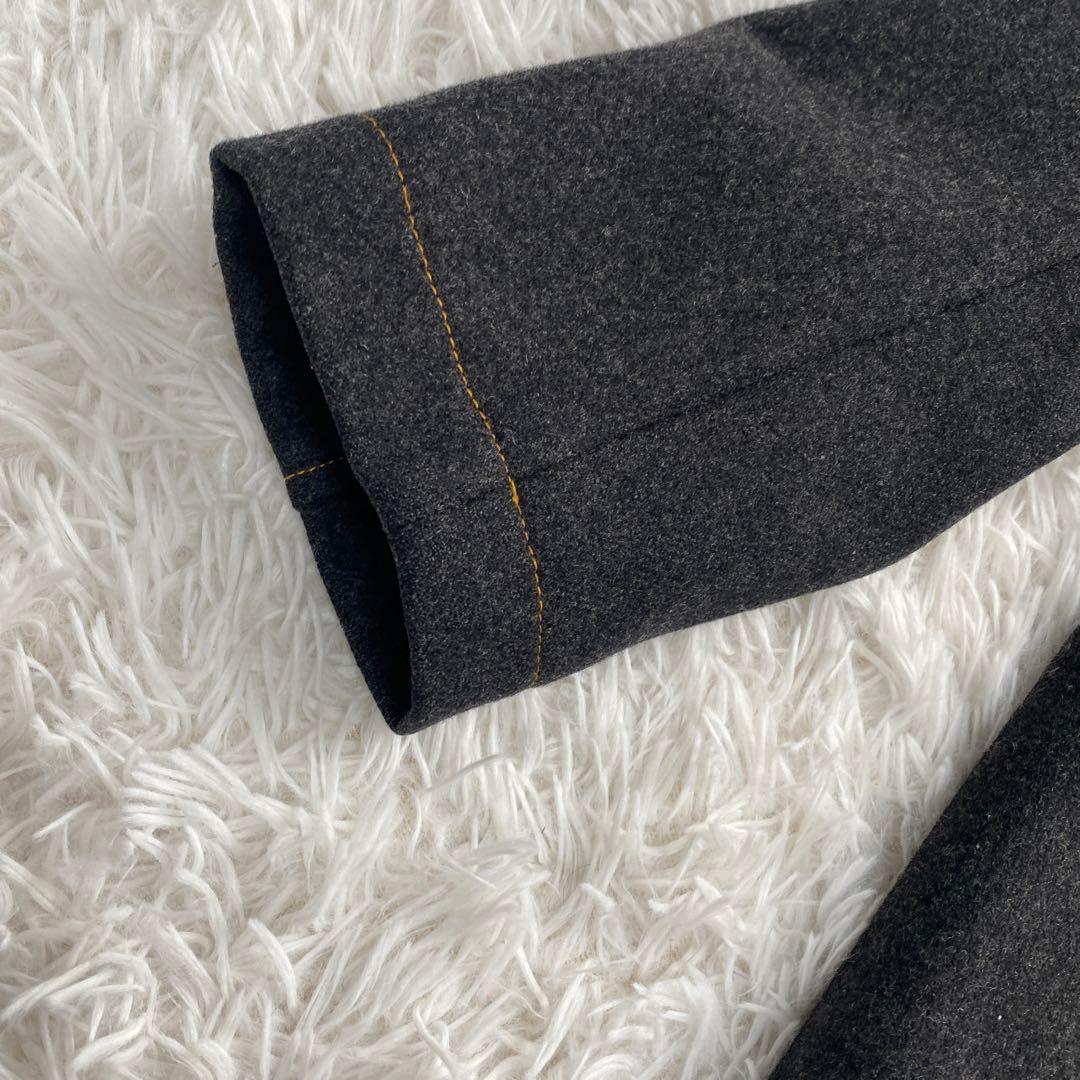 【極美品】BURBERRY BLACK LABELピーコート　グレー　M