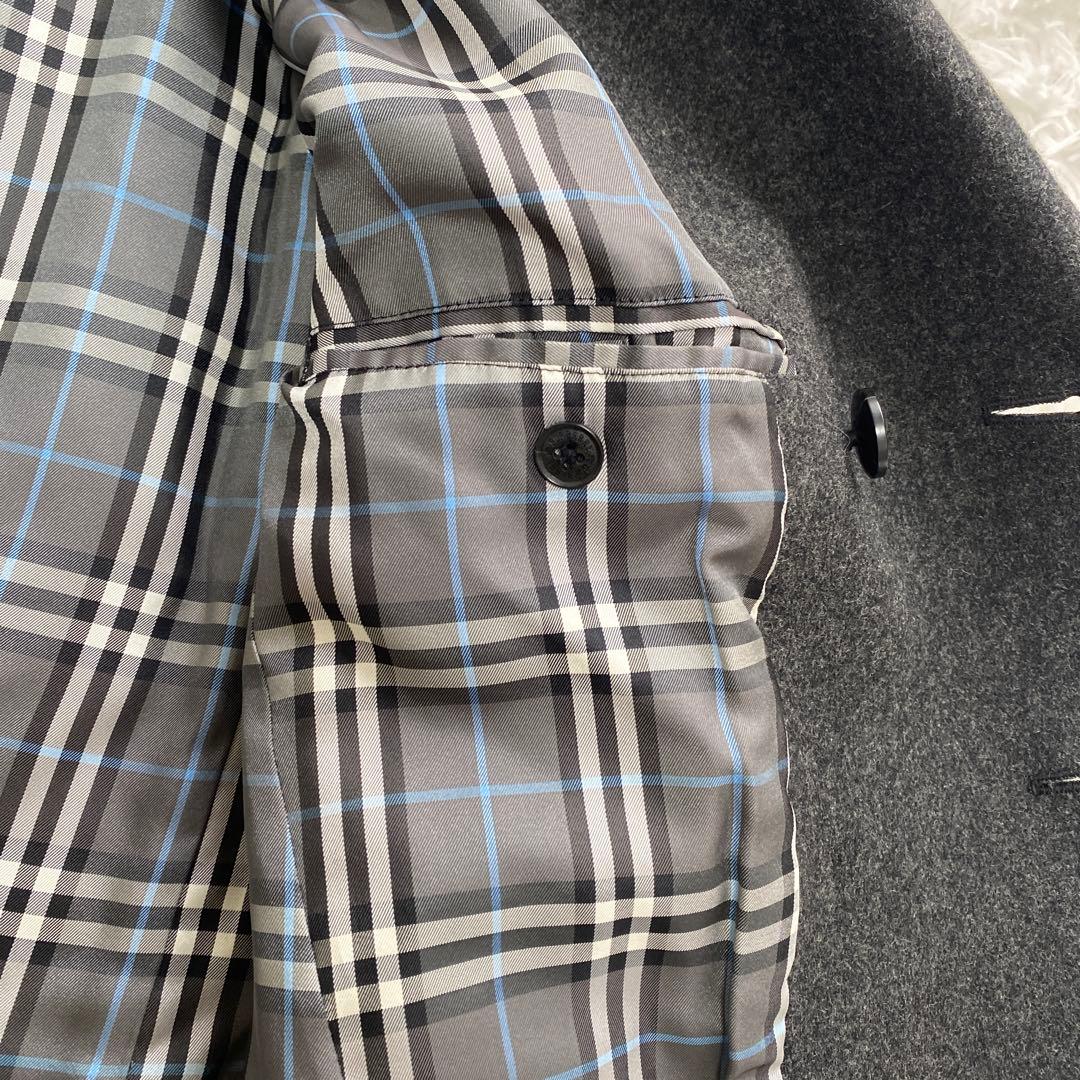 【極美品】BURBERRY BLACK LABELピーコート　グレー　M