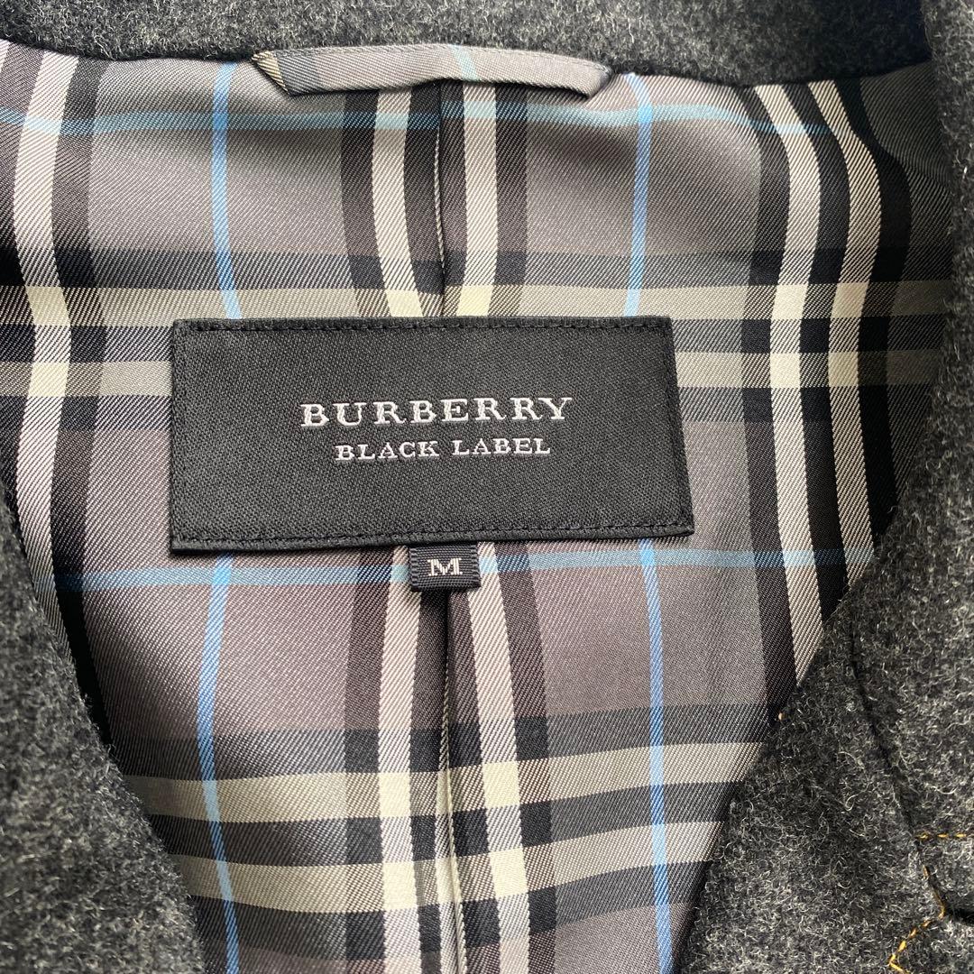 【極美品】BURBERRY BLACK LABELピーコート　グレー　M