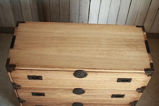 丸金具　時代箪笥3段　タンス