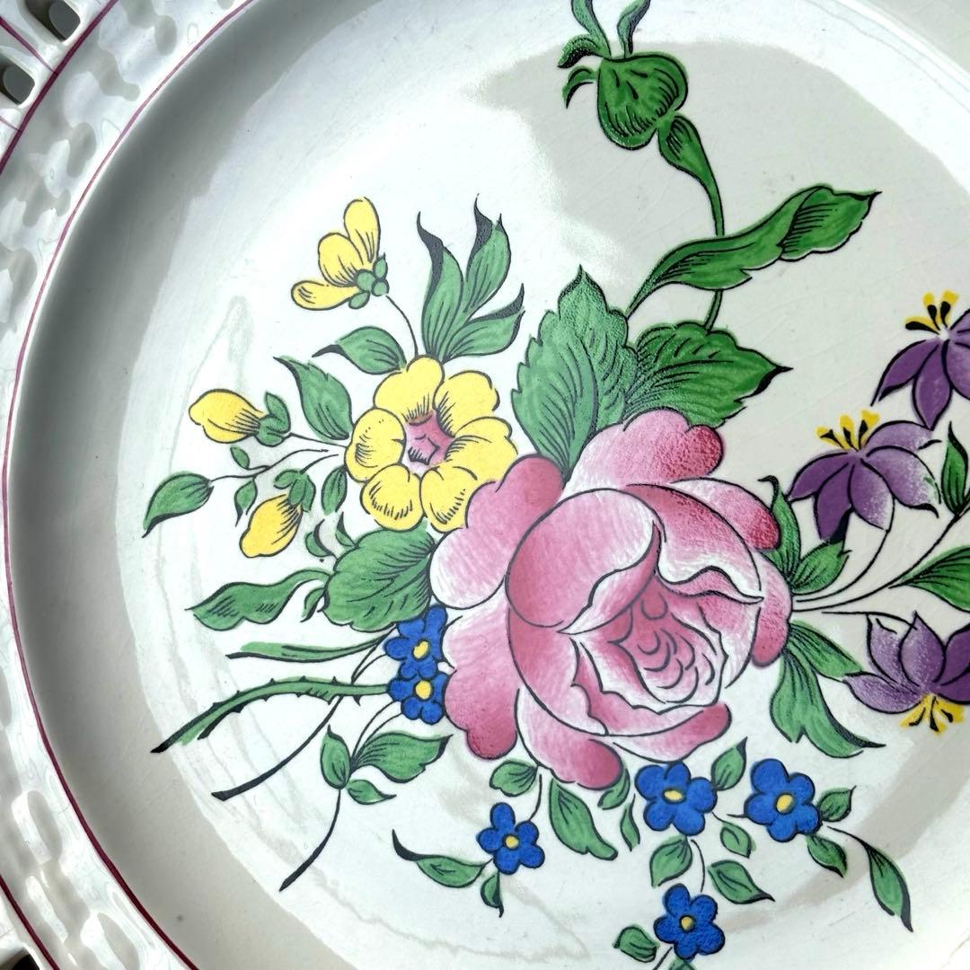 Ｋ&G リュネヴィル パニエ デザート皿 18cm フランス アンティーク