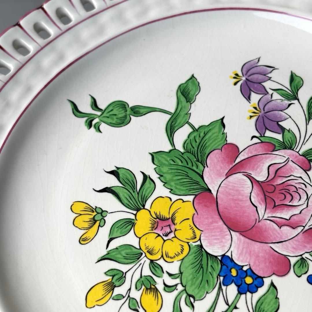 Ｋ&G リュネヴィル パニエ デザート皿 18cm フランス アンティーク