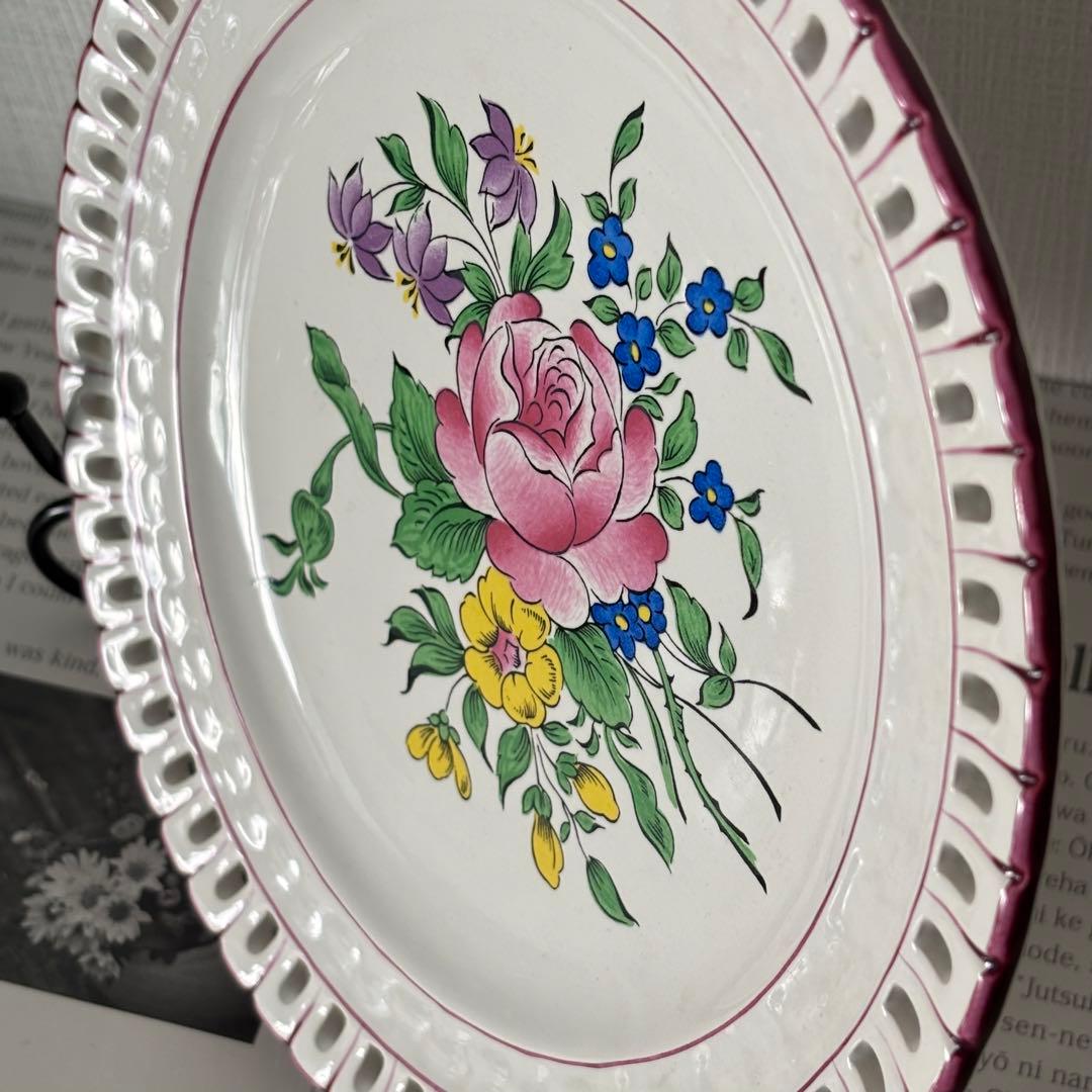 Ｋ&G リュネヴィル パニエ デザート皿 18cm フランス アンティーク