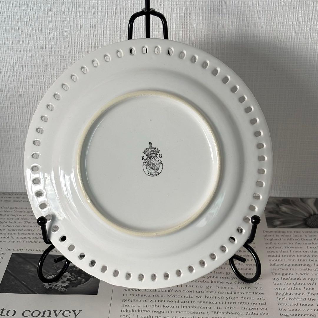 Ｋ&G リュネヴィル パニエ デザート皿 18cm フランス アンティーク