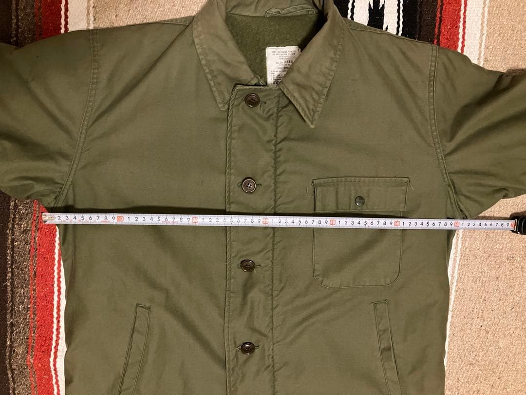 ジャケット・アウター US NAVY A-2 DECK JACKET 42-44 LARGE 80s