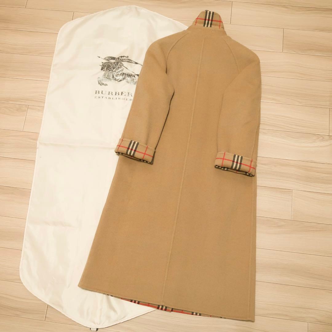 最高級品 カシミヤ ヴィンテージ バーバリー ロングコート ダブルフェイス