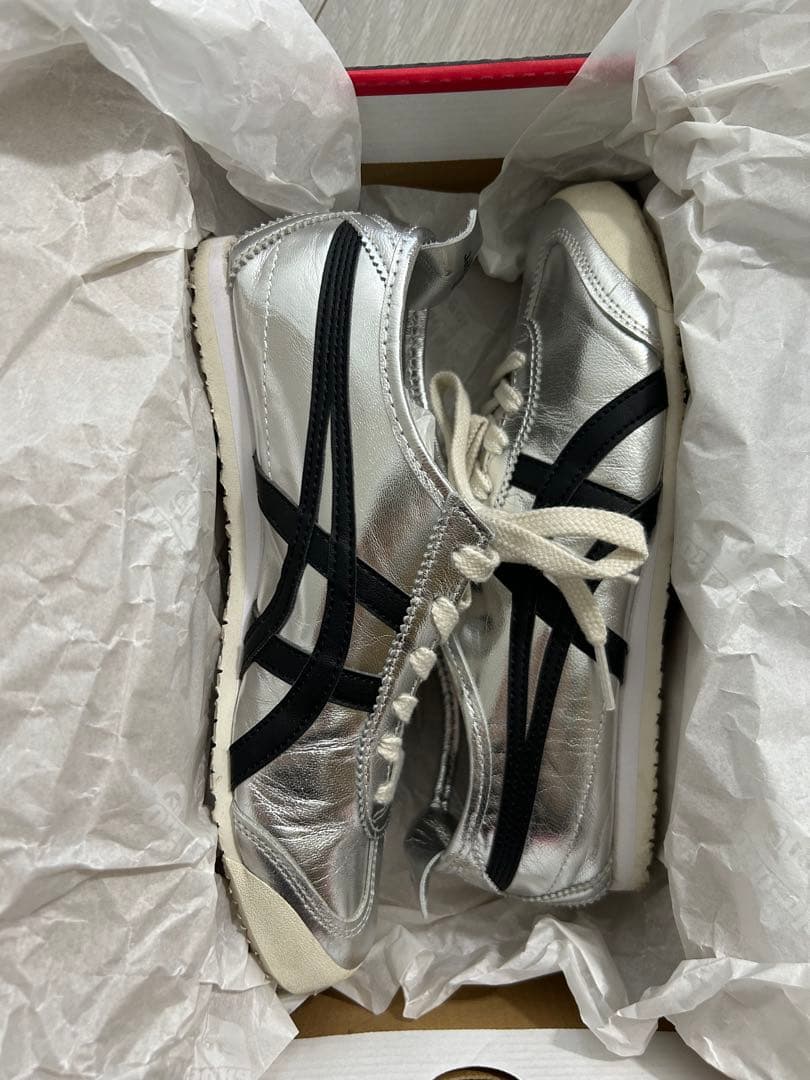 美品 オニツカタイガー MEXICO 66 SD シルバー ブラック メキシコ