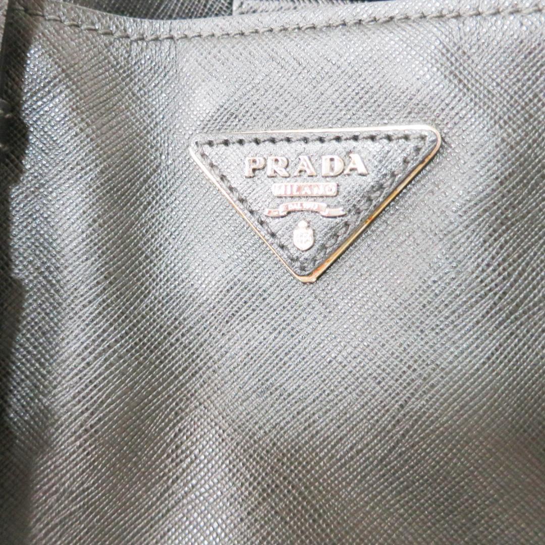 PRADA プラダ レザートートバッグ 　サフィアーノ　ブラック