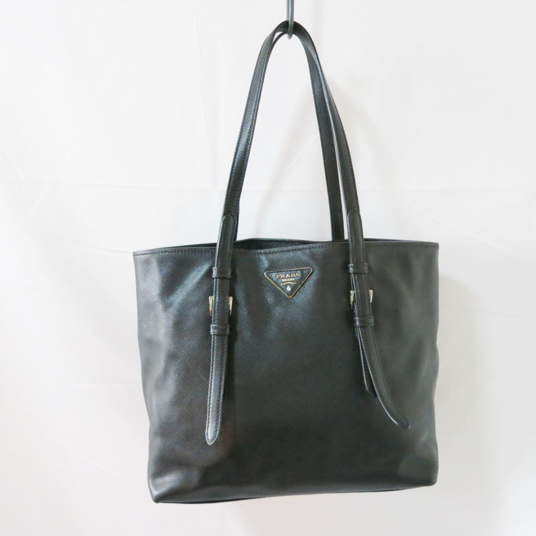 PRADA プラダ レザートートバッグ 　サフィアーノ　ブラック