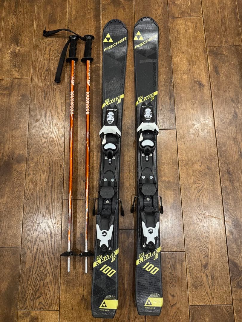 はじめてのスキーにFISCHER RACE JR 100スキーセット 100cm