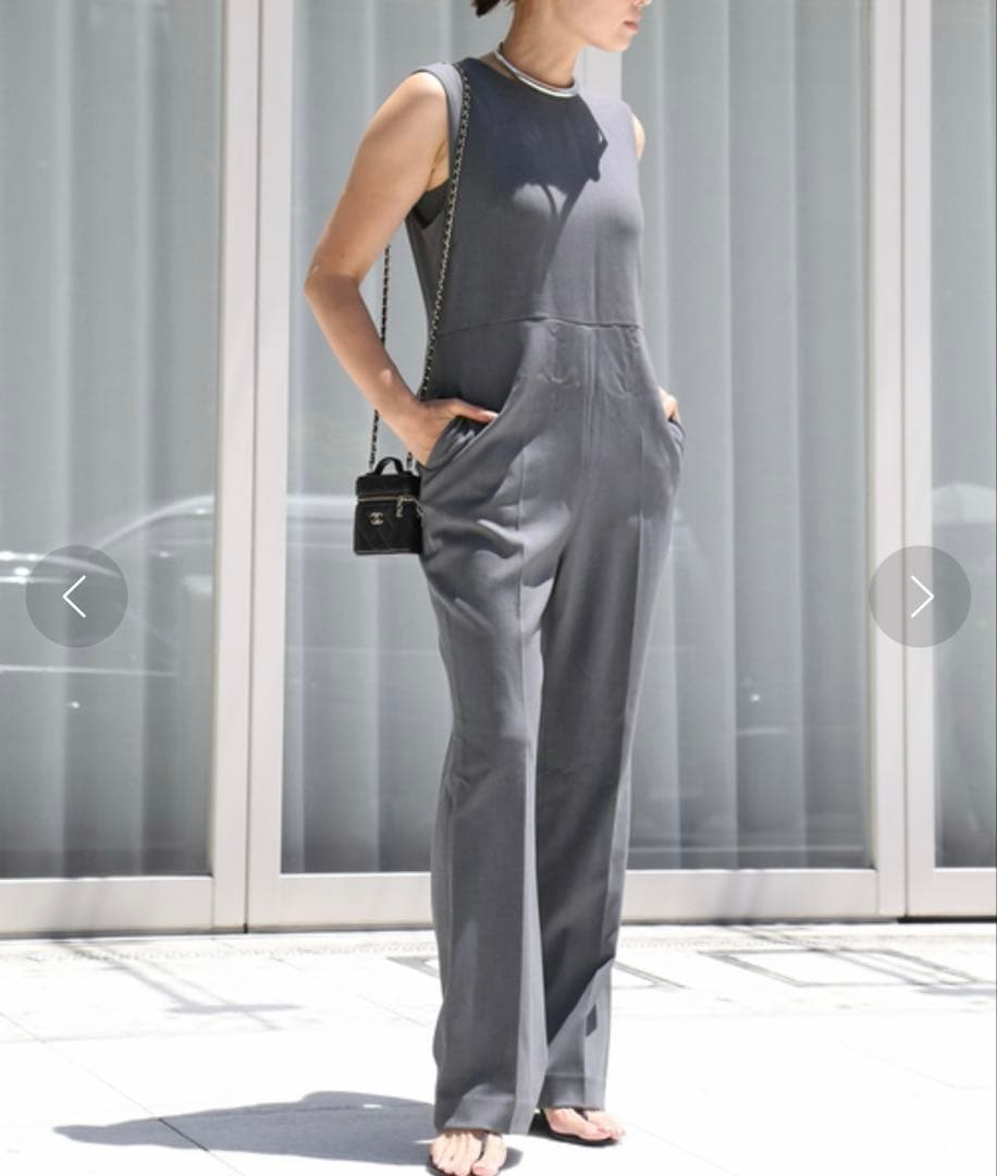 ドゥーズィエム　セルリ ノースリーブオールインワン グレー