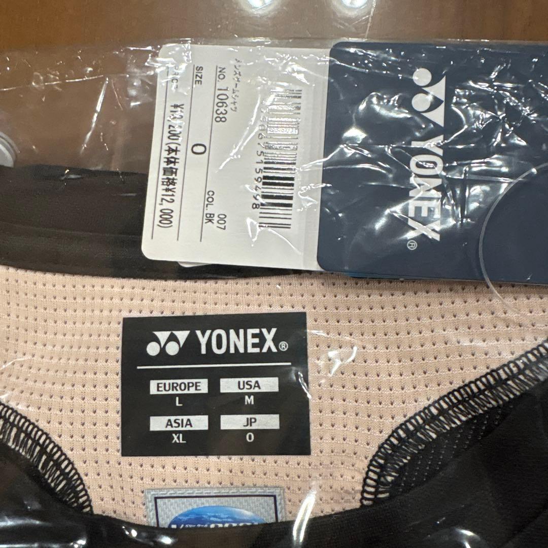 YONEX ラグランスリーブ Tシャツ JP O ブラック/ベージュ