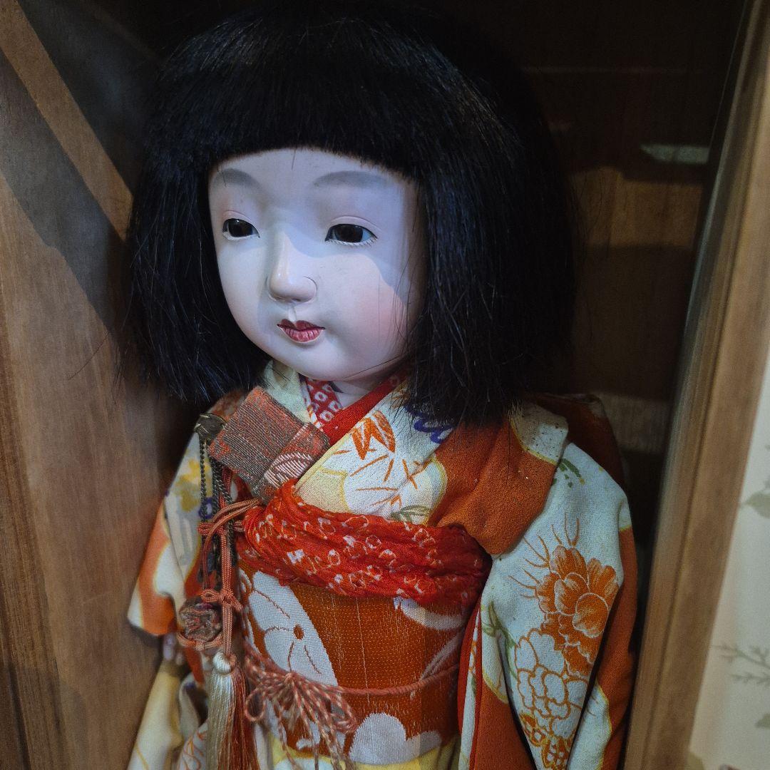 市松人形 木製ケース付き