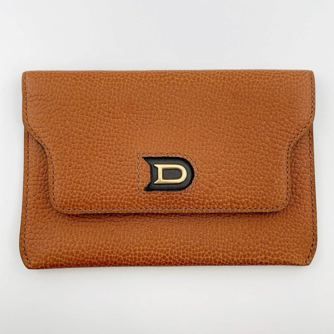 Delvaux デルヴォー キャメル ウォレット レザーポーチ