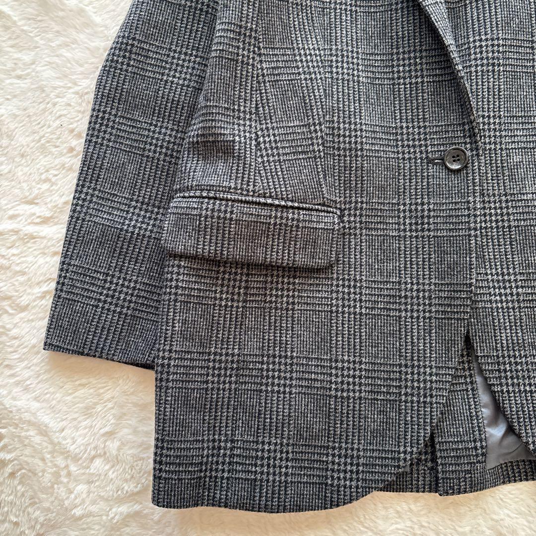 Framework グレンチェックツィードテーラードジャケット グレー ウール