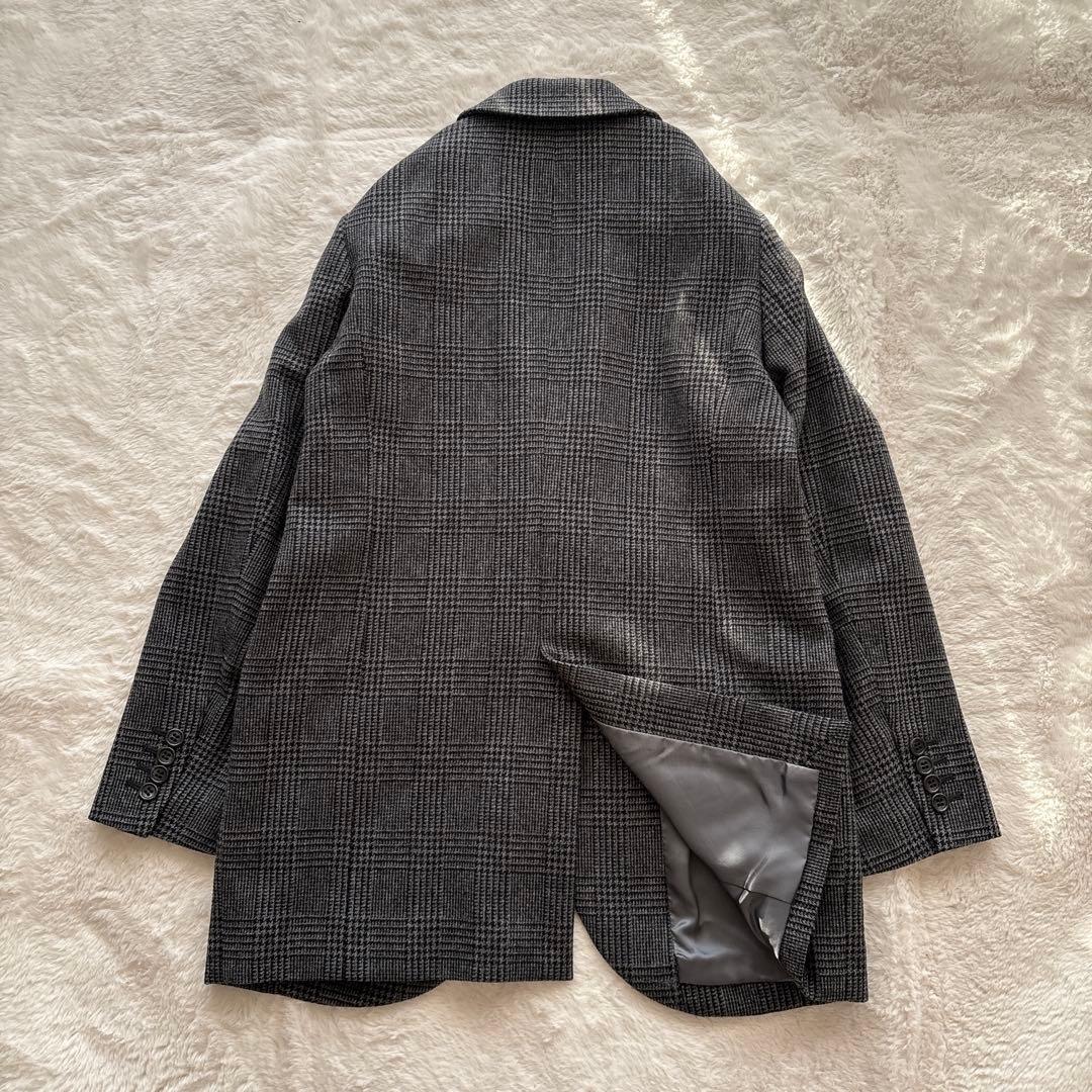 Framework グレンチェックツィードテーラードジャケット グレー ウール