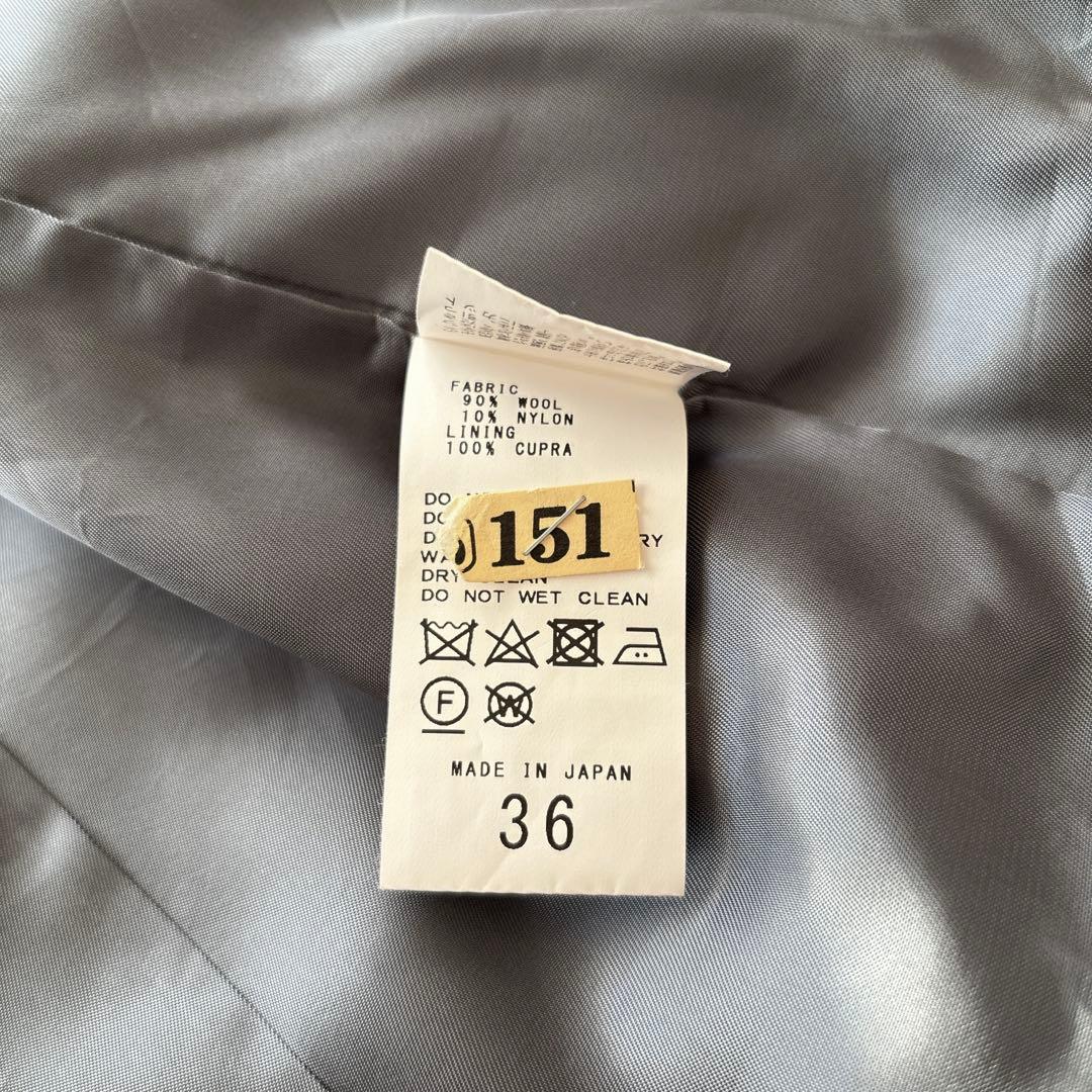 Framework グレンチェックツィードテーラードジャケット グレー ウール