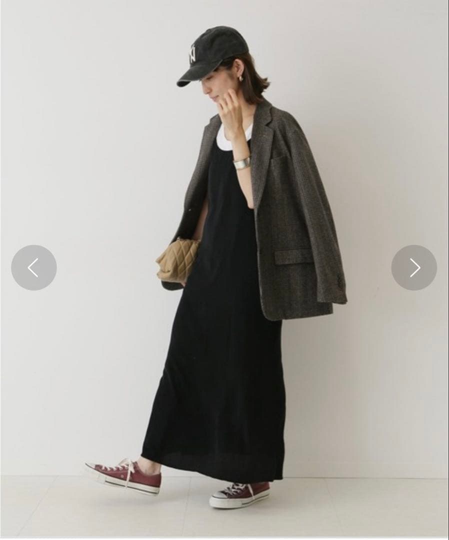 Framework グレンチェックツィードテーラードジャケット グレー ウール