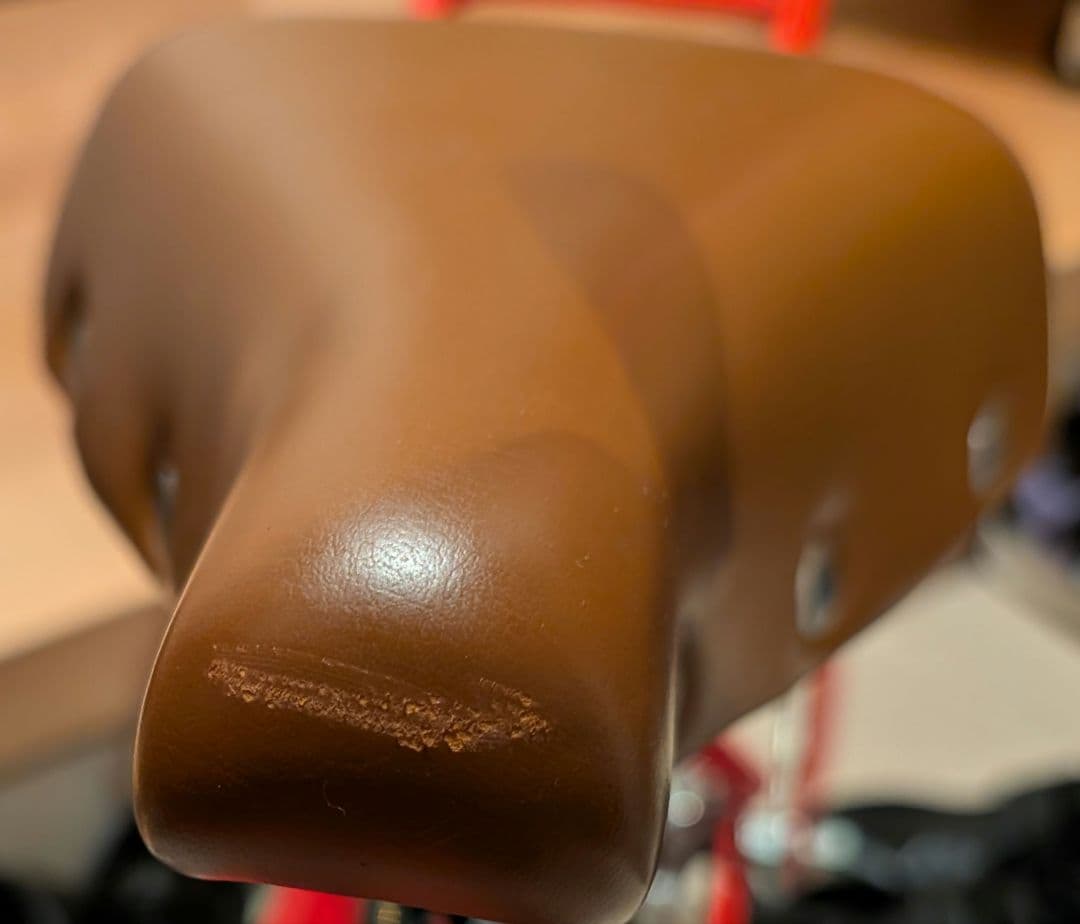 ブリヂストン　HACCI 幼児用自転車 レッド 前カゴ付き　16インチ