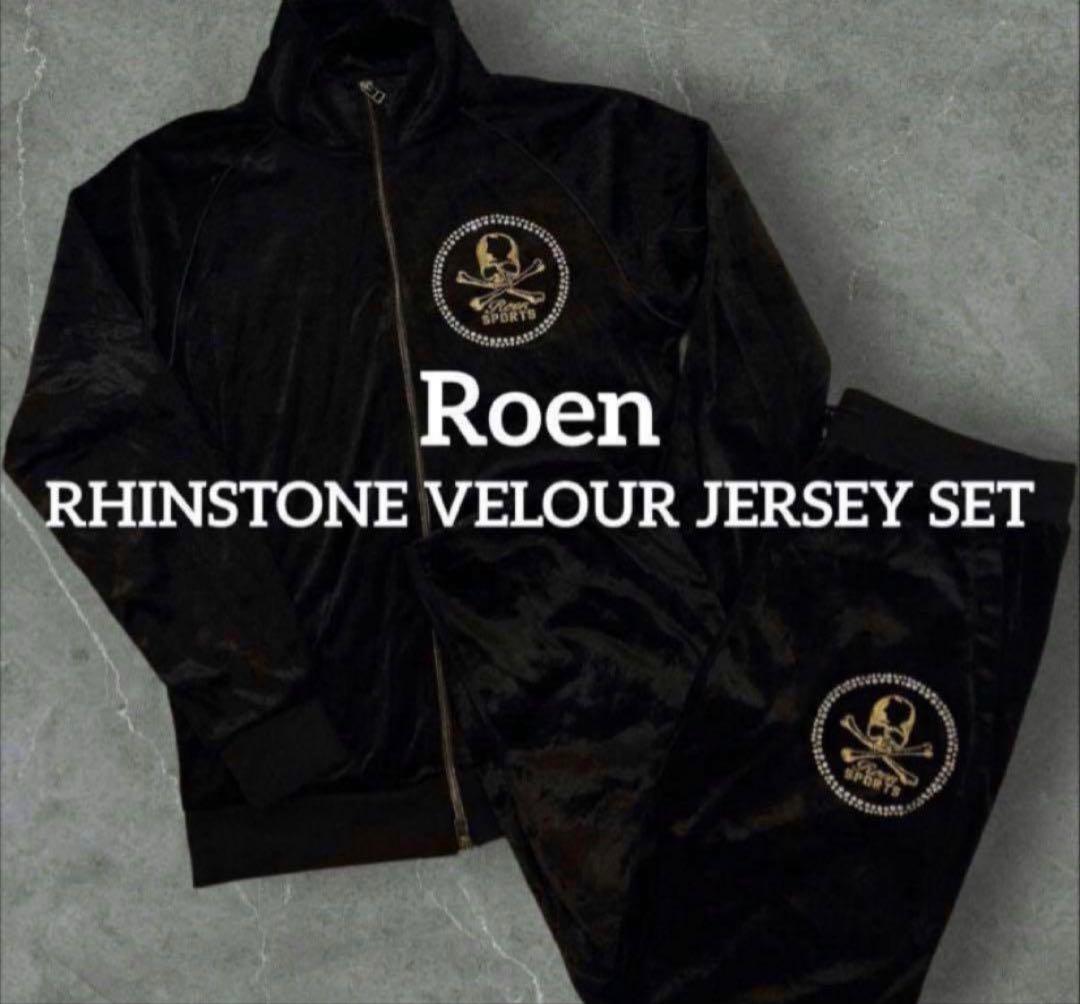 roen ロエン track jacket ベロアラインストーン ジャージset