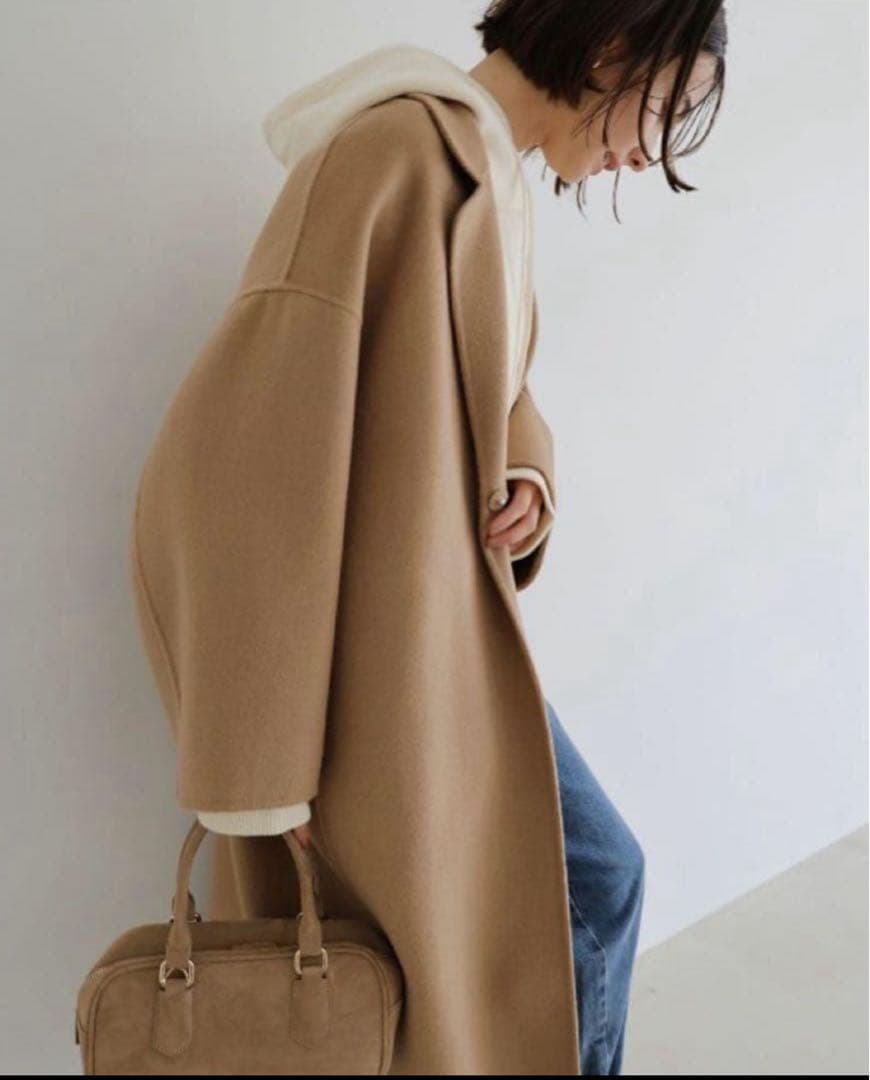 evernavy エバーネイビー リバーロングコクーンコートMサイズ