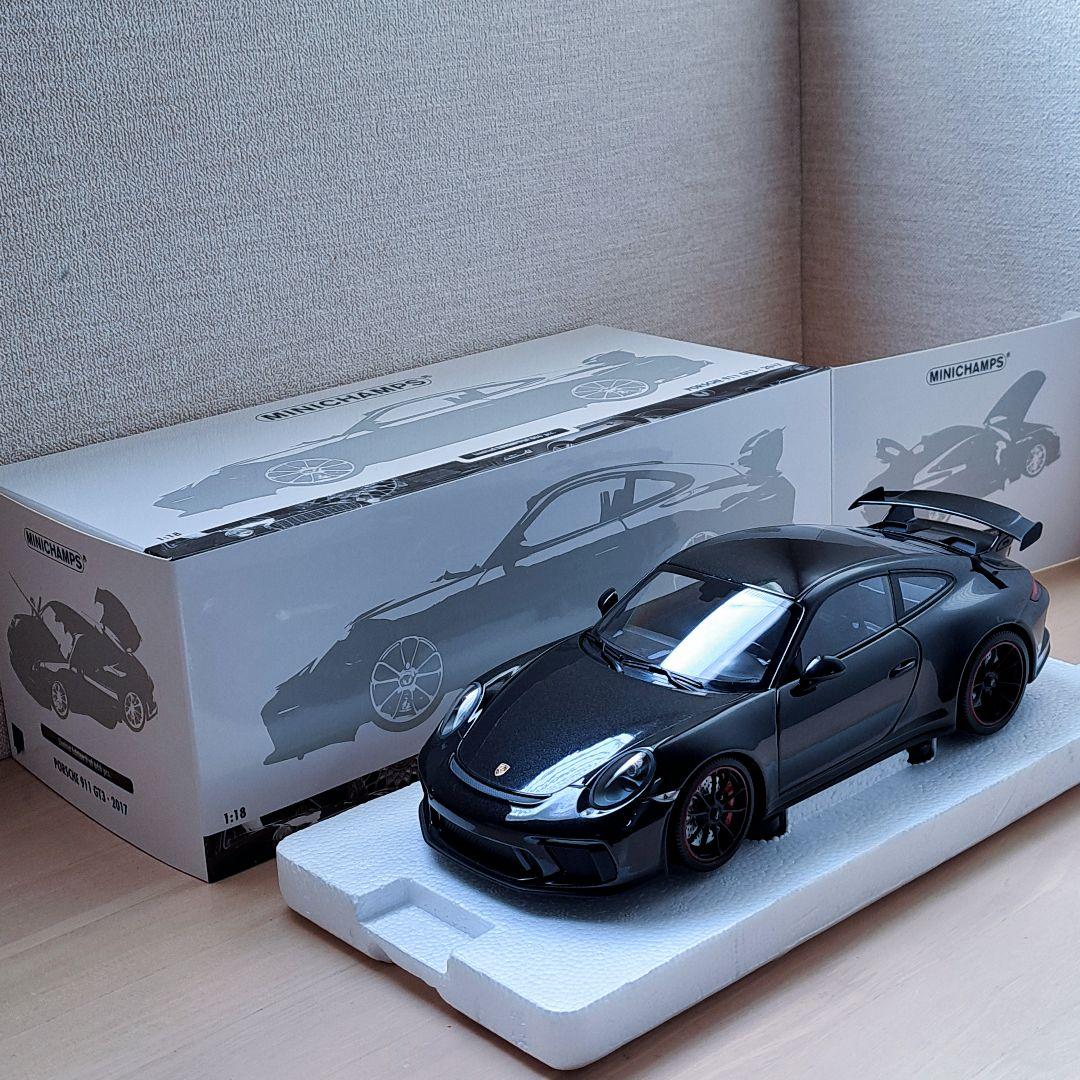 【開封美品】 ミニチャンプス 1/18 ポルシェ 911 GT3 (2017)