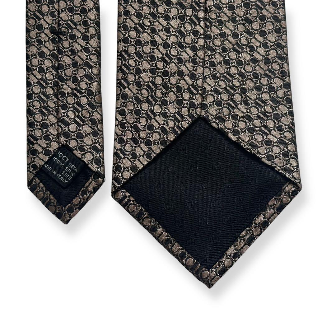 タグ付き未使用✨GUCCI ネクタイ　グッチ　ジャガード　GG柄　ロゴ　光沢感