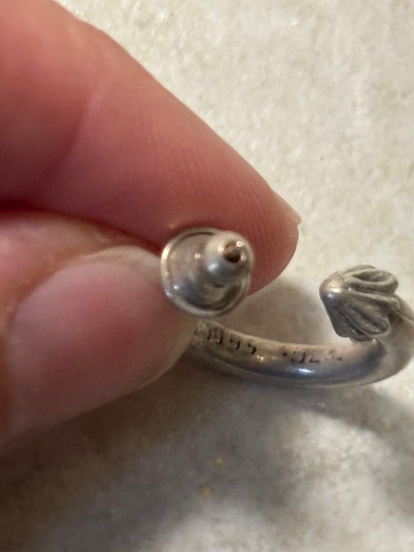 クロムハーツ　プレーンフープピアス(片耳用)