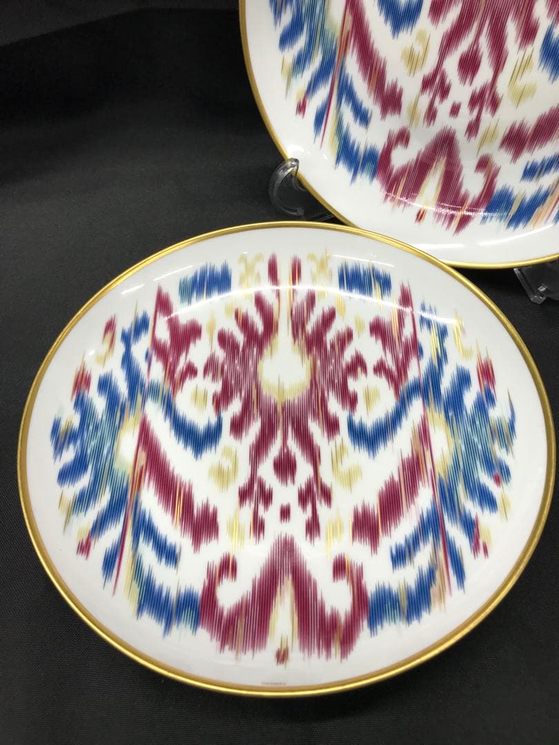 【美品】HERMES エルメス　ヴォヤージュ　アン　イカット　プレート　2P