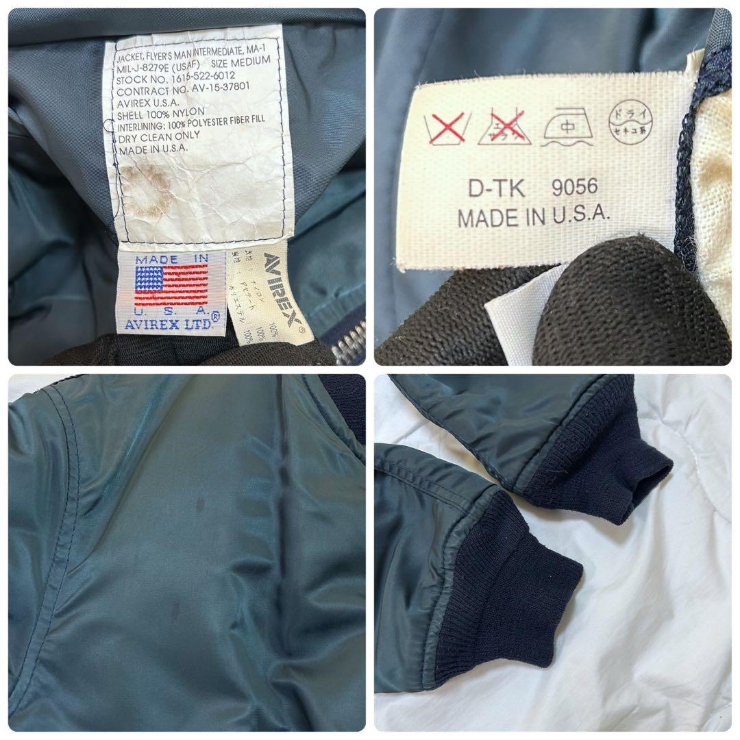 AVIREX アヴィレックス アーチロゴ 胸タグ MA-1 フライトジャケット