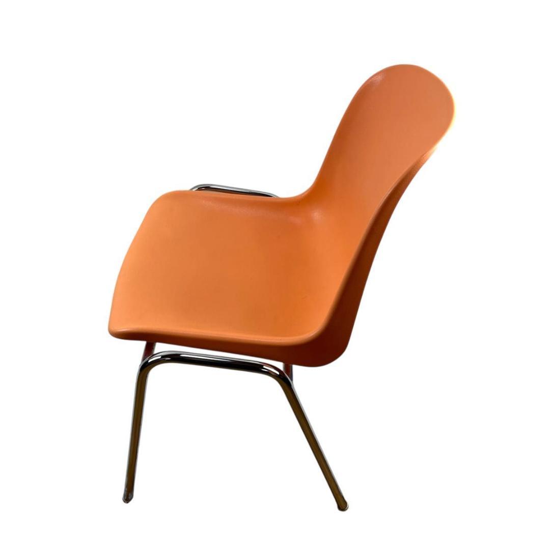 【イタリア製】MOD ELENA スタッキングチェア 3脚セット オレンジ