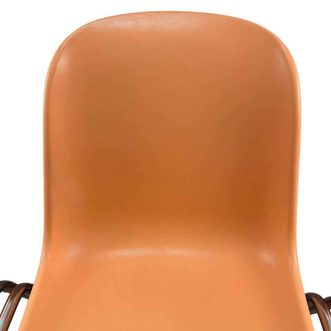 【イタリア製】MOD ELENA スタッキングチェア 3脚セット オレンジ