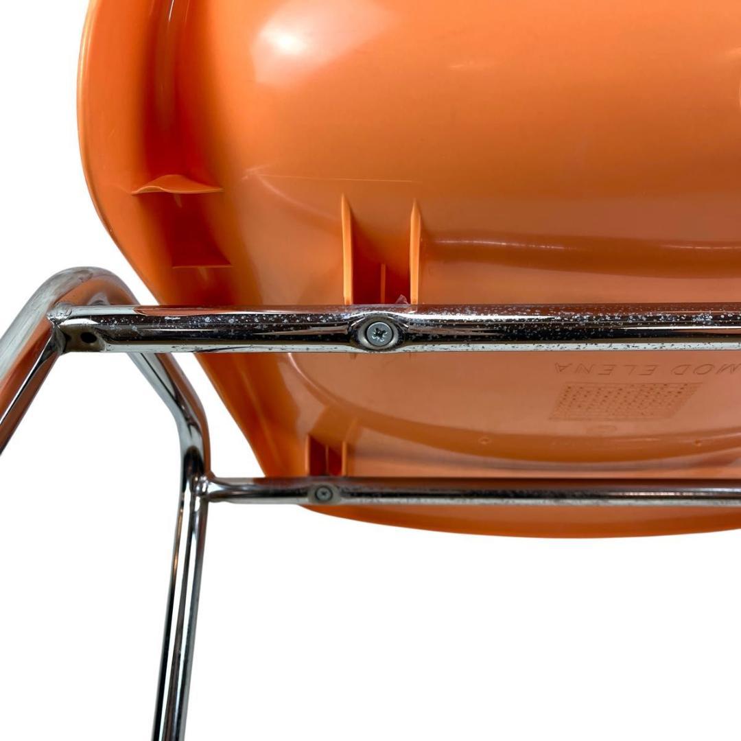 【イタリア製】MOD ELENA スタッキングチェア 3脚セット オレンジ