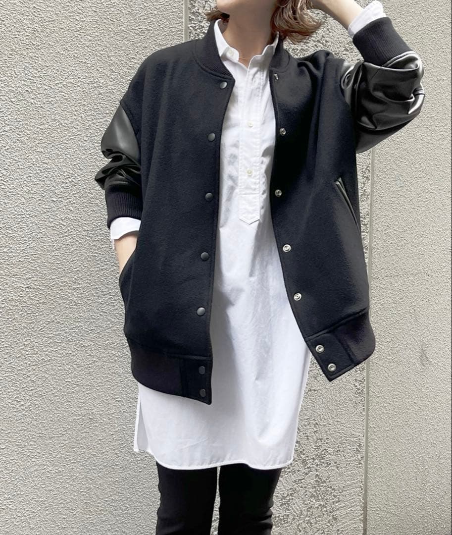 Spick & Span スタジアムジャンパー ブラック 38 M