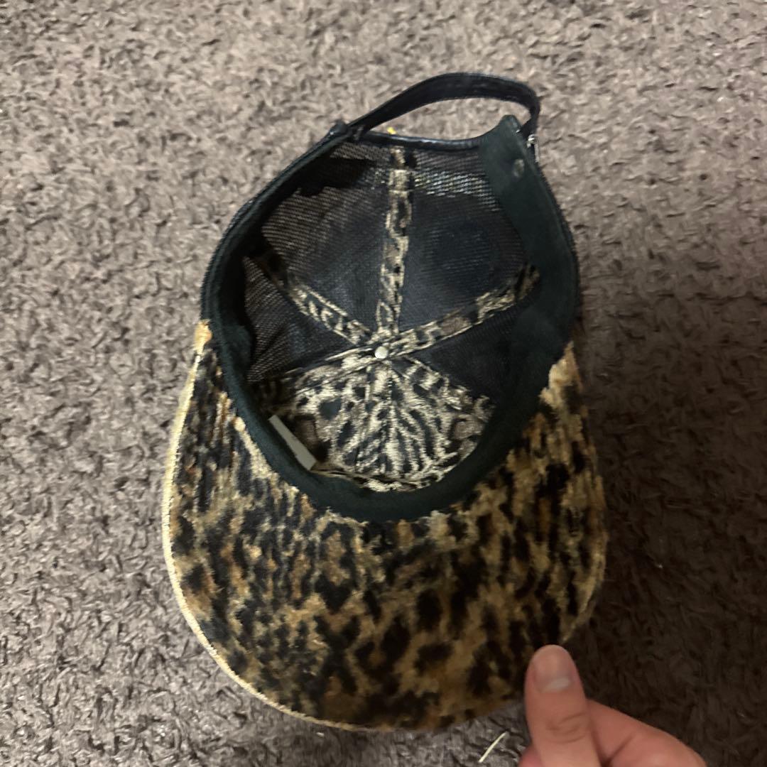 ヒョウ柄スカルパッチキャップ