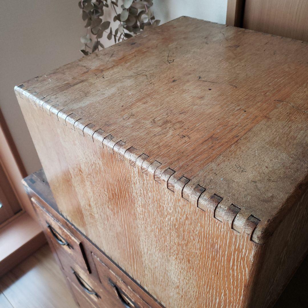 図書館家具　アンティーク　引き出し　古家具　木製　図書館カードケース　収納　無垢