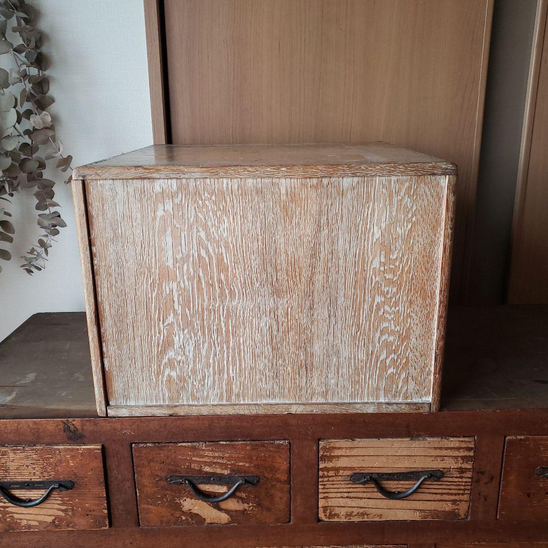 図書館家具　アンティーク　引き出し　古家具　木製　図書館カードケース　収納　無垢