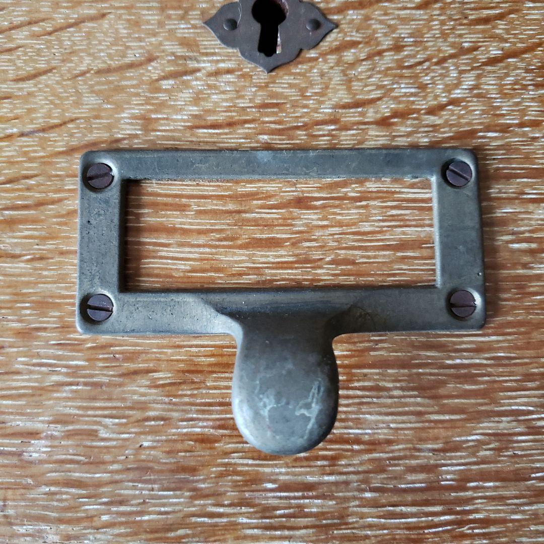 図書館家具　アンティーク　引き出し　古家具　木製　図書館カードケース　収納　無垢