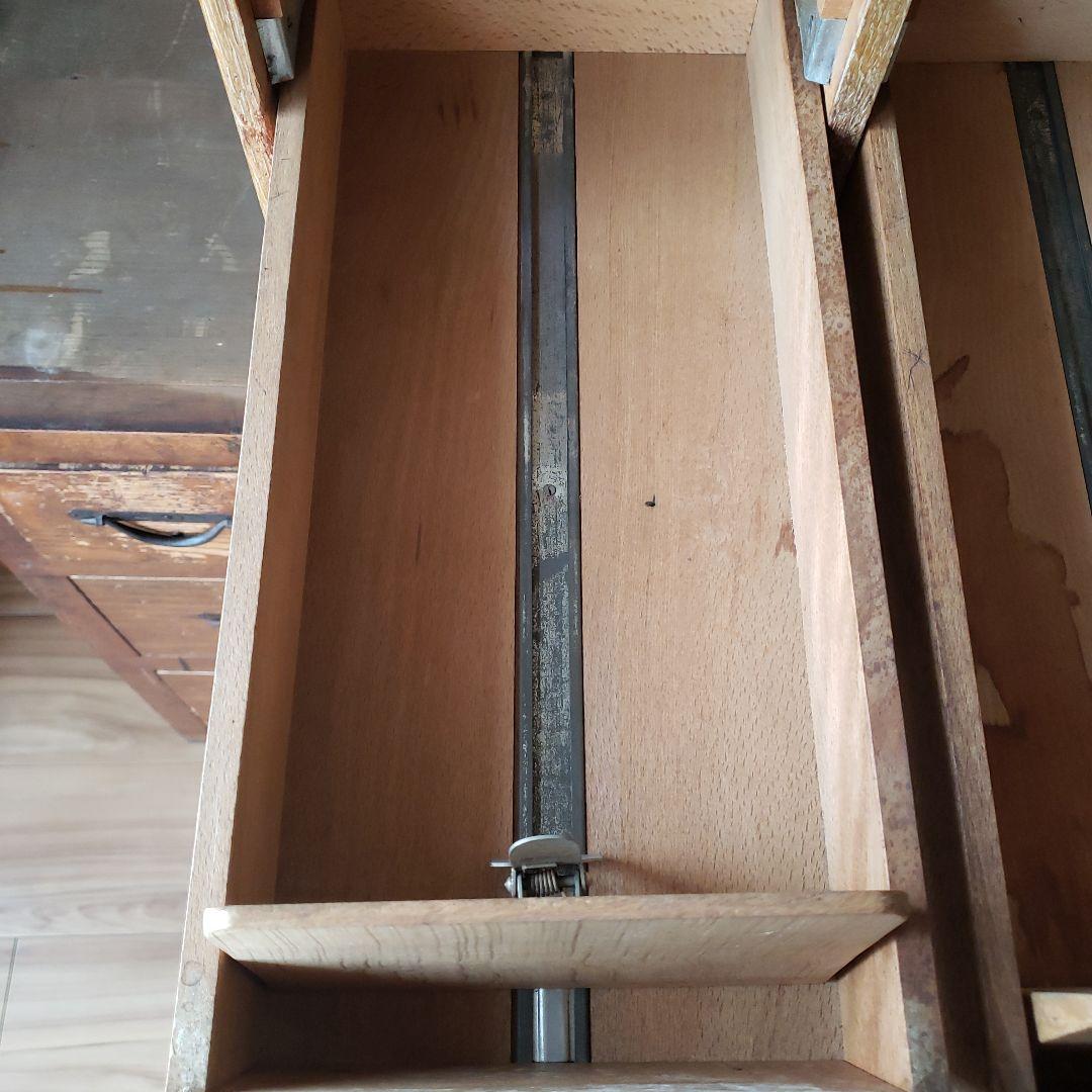 図書館家具　アンティーク　引き出し　古家具　木製　図書館カードケース　収納　無垢