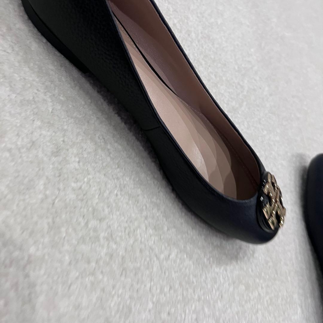 専用トリーバーチ　ブラックレザー フラットシューズ　8 24.5【美品】