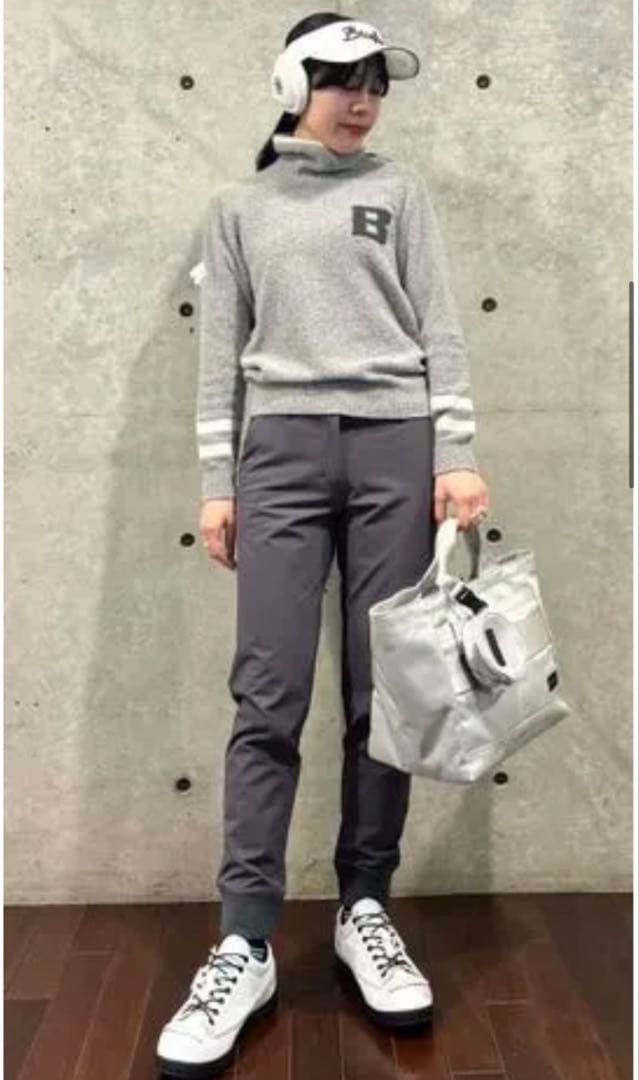 美品ブリーフィング　ストレッチバックフリースジョガーパンツ グレー　M